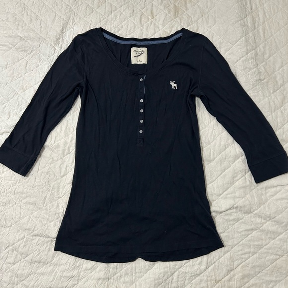 Abercrombie & Fitch Navy Long Sleeve Top - Picture 3 of 6